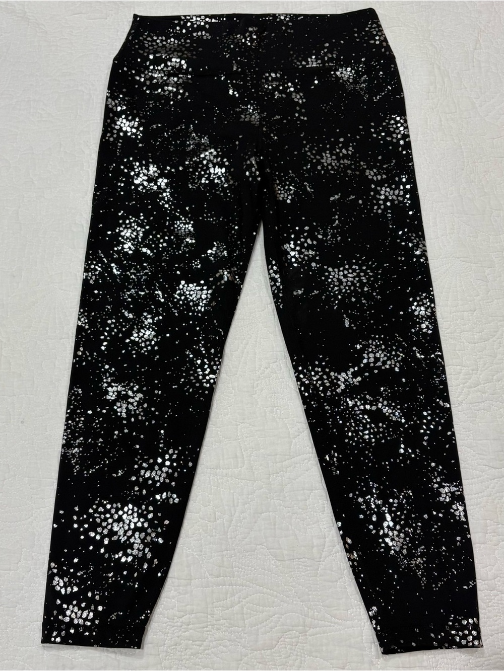 Sweaty Betty Glow Sparkle Ankle Women’s Leggings Size L Black Gym Card Pocketed
